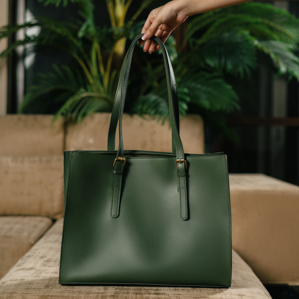 ☆EMIS☆ VINTAGE TOTE BAGDEEP GREEN m1037_1334098 VINTAGE TOTE BAG-DEEP GREEN - EMIS